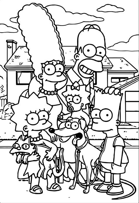 coloring pages the simpsons